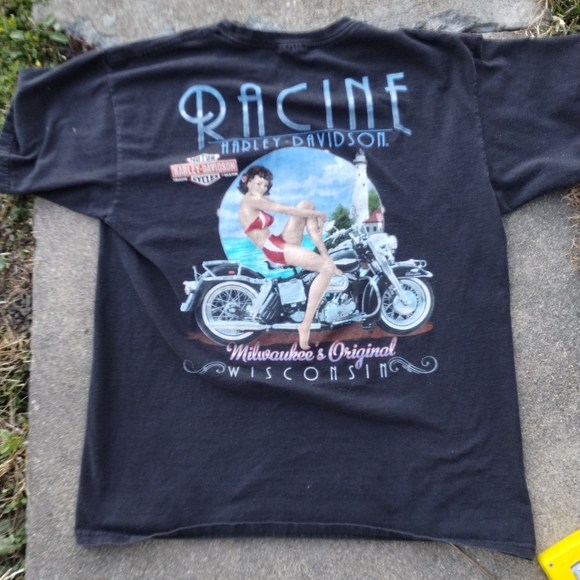 Harley-Davidson Other - Harley Davidson Pin Up Girl Men's Shirt VINTAGE